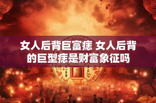 女人后背巨富痣 女人后背的巨型痣是财富象征吗