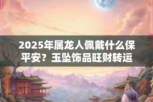 2025年属龙人佩戴什么保平安？玉坠饰品旺财转运