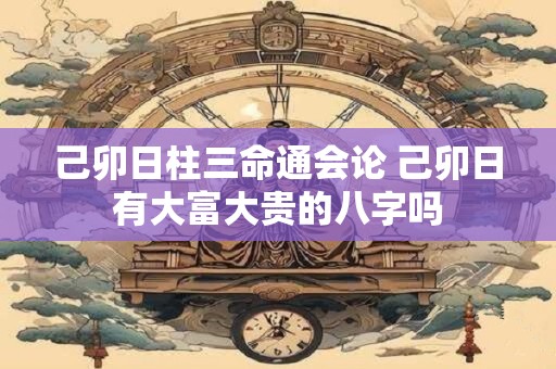 己卯日柱三命通会论 己卯日有大富大贵的八字吗