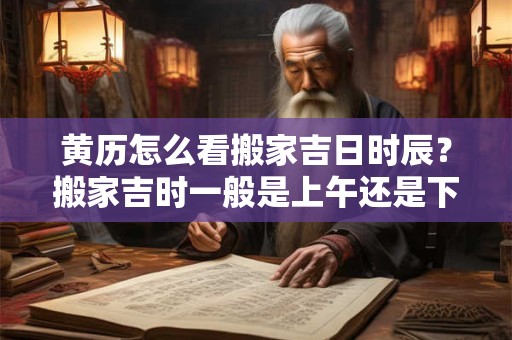 黄历怎么看搬家吉日时辰？搬家吉时一般是上午还是下午