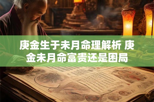 庚金生于未月命理解析 庚金未月命富贵还是困局