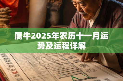 属牛2025年农历十一月运势及运程详解
