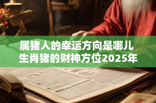 属猪人的幸运方向是哪儿 生肖猪的财神方位2025年查询 属猪人的幸运方向是哪儿 生肖猪的财神方位2025年查询