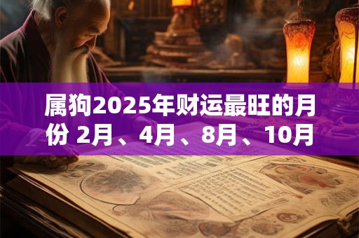 属狗2025年财运最旺的月份 2月、4月、8月、10月