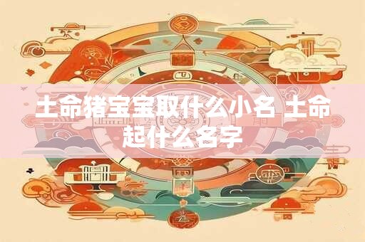 土命猪宝宝取什么小名 土命起什么名字
