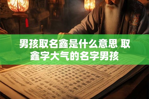 男孩取名鑫是什么意思 取鑫字大气的名字男孩