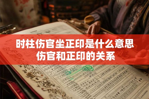 时柱伤官坐正印是什么意思 伤官和正印的关系