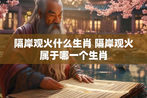 隔岸观火什么生肖 隔岸观火属于哪一个生肖