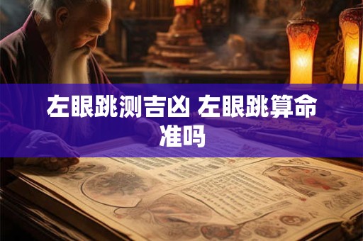 左眼跳测吉凶 左眼跳算命准吗