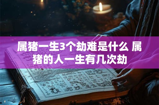 属猪一生3个劫难是什么 属猪的人一生有几次劫