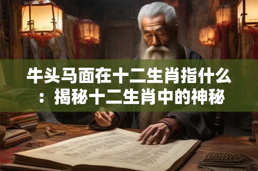 牛头马面在十二生肖指什么 ：揭秘十二生肖中的神秘动物
