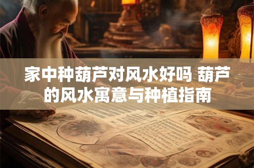 家中种葫芦对风水好吗 葫芦的风水寓意与种植指南