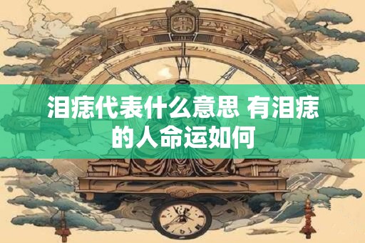 泪痣代表什么意思 有泪痣的人命运如何