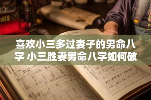 喜欢小三多过妻子的男命八字 小三胜妻男命八字如何破解
