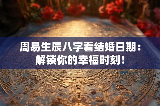 周易生辰八字看结婚日期：解锁你的幸福时刻！
