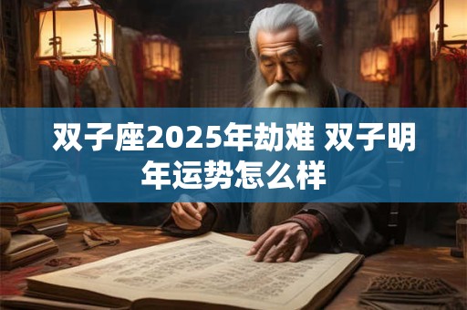 双子座2025年劫难 双子明年运势怎么样 双子座2025年劫难 双子明年运势怎么样