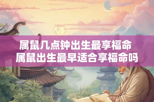 属鼠几点钟出生最享福命 属鼠出生最早适合享福命吗