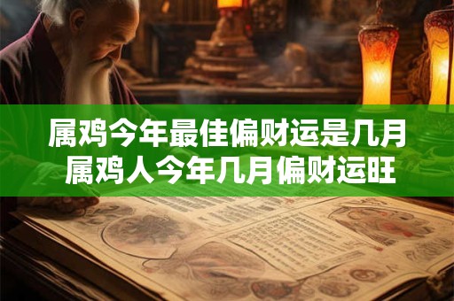 属鸡今年最佳偏财运是几月 属鸡人今年几月偏财运旺盛