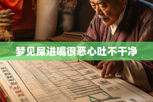 梦见屎进嘴很恶心吐不干净