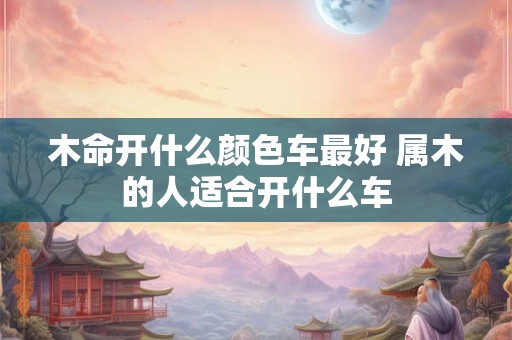 木命开什么颜色车最好 属木的人适合开什么车