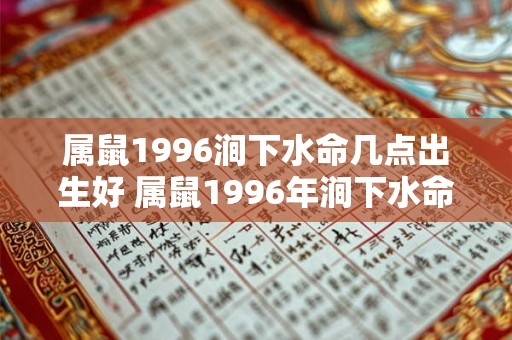 属鼠1996涧下水命几点出生好 属鼠1996年涧下水命的人出生时间对命格有何影响