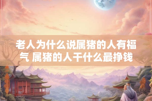 老人为什么说属猪的人有福气 属猪的人干什么最挣钱