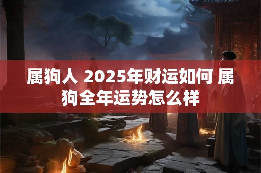 属狗人 2025年财运如何 属狗全年运势怎么样