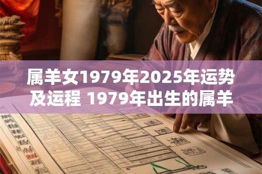 属羊女1979年2025年运势及运程 1979年出生的属羊女2025年的运势和运程如何