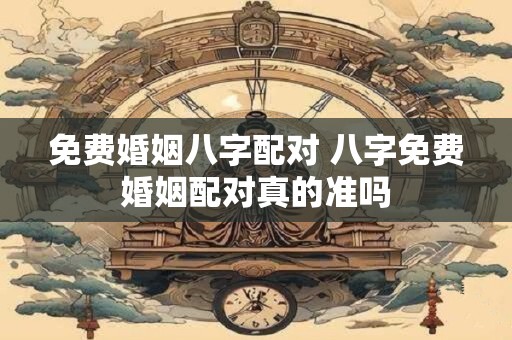 免费婚姻八字配对 八字免费婚姻配对真的准吗