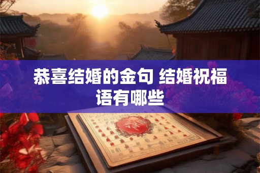 恭喜结婚的金句 结婚祝福语有哪些