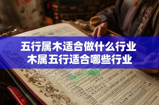五行属木适合做什么行业 木属五行适合哪些行业