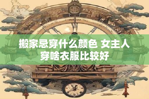 搬家忌穿什么颜色 女主人穿啥衣服比较好