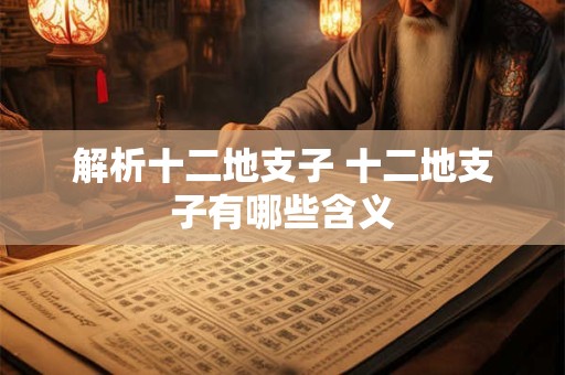 解析十二地支子 十二地支子有哪些含义