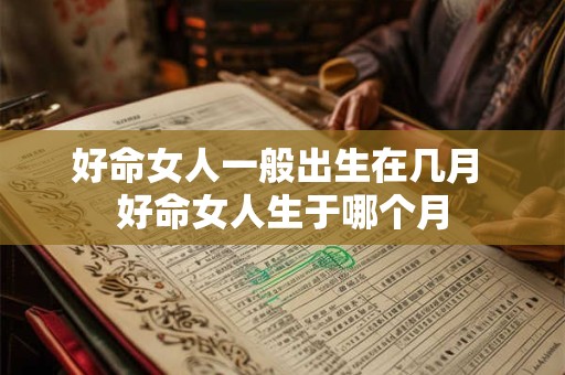 好命女人一般出生在几月 好命女人生于哪个月