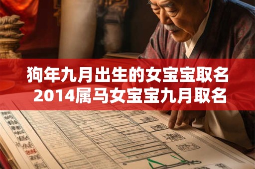 狗年九月出生的女宝宝取名 2014属马女宝宝九月取名
