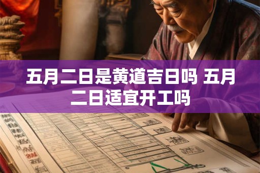 五月二日是黄道吉日吗 五月二日适宜开工吗