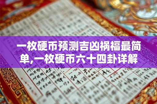 一枚硬币预测吉凶祸福最简单,一枚硬币六十四卦详解