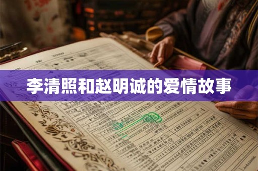 李清照和赵明诚的爱情故事