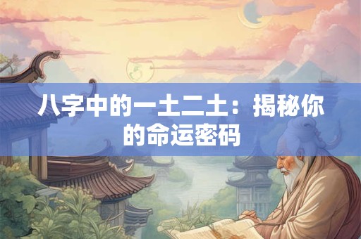 八字中的一土二土：揭秘你的命运密码