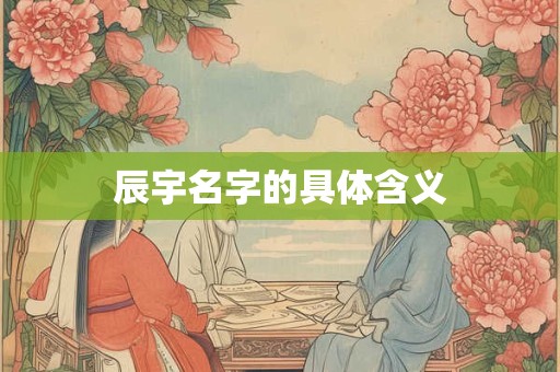 辰宇名字的具体含义