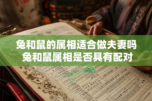 兔和鼠的属相适合做夫妻吗 兔和鼠属相是否具有配对合适性