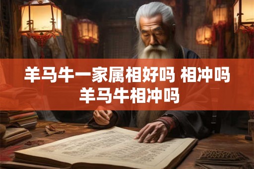 羊马牛一家属相好吗 相冲吗 羊马牛相冲吗