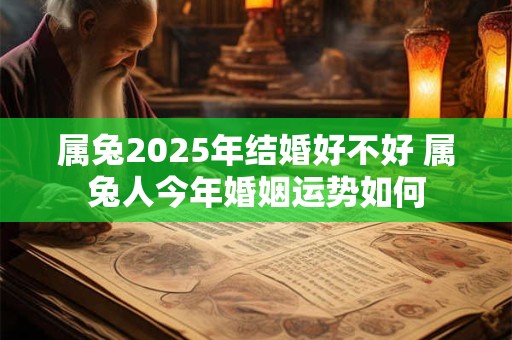 属兔2025年结婚好不好 属兔人今年婚姻运势如何