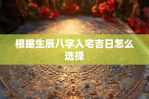 根据生辰八字入宅吉日怎么选择