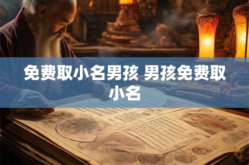 免费取小名男孩 男孩免费取小名