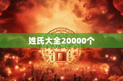 姓氏大全20000个