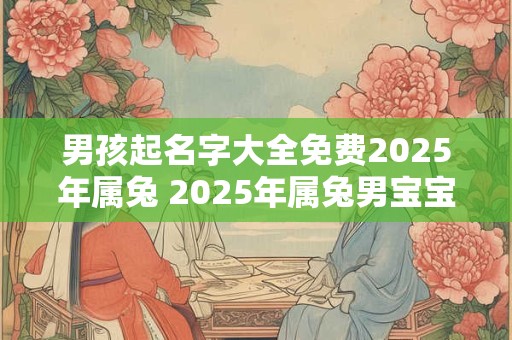 男孩起名字大全免费2025年属兔 2025年属兔男宝宝起名字大全免费你准备好了吗