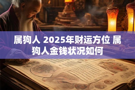 属狗人 2025年财运方位 属狗人金钱状况如何 属狗人 2025年财运方位 属狗人金钱状况如何
