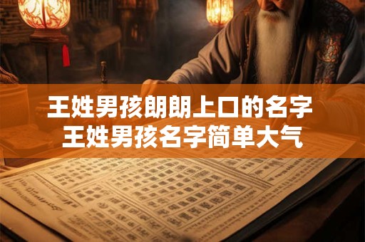 王姓男孩朗朗上口的名字 王姓男孩名字简单大气 王姓男孩朗朗上口的名字 王姓男孩名字简单大气