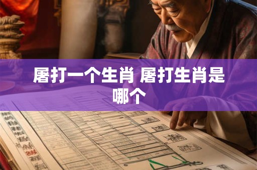 屠打一个生肖 屠打生肖是哪个